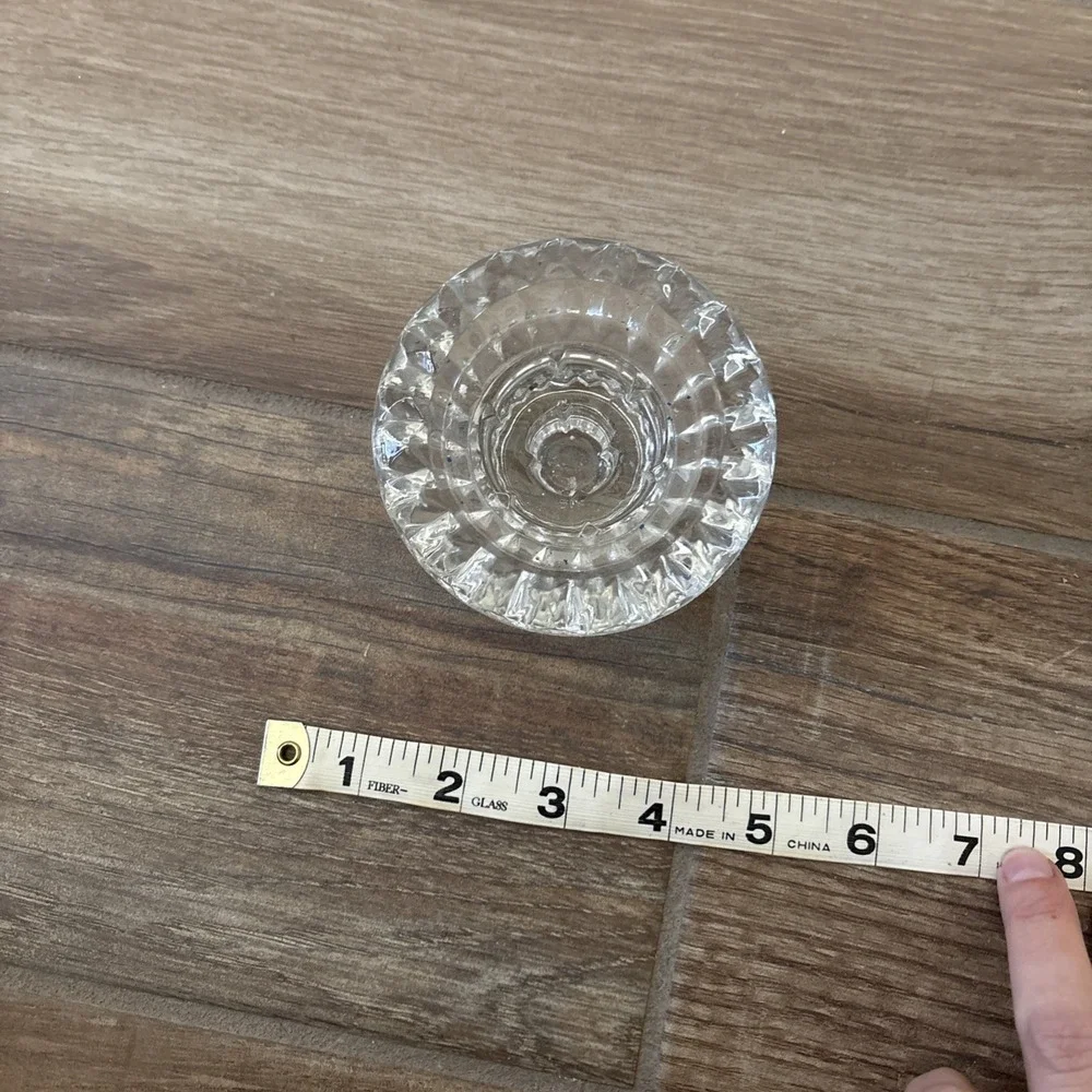 Vintage KIG‎ Malaysia 1 crystal glass candle holder